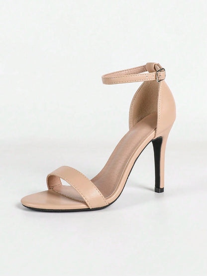 Women's Fashion Sparkling Chunky Heel Ankle Strap Roman Sandals, Comfortable For Evening Party Shoes