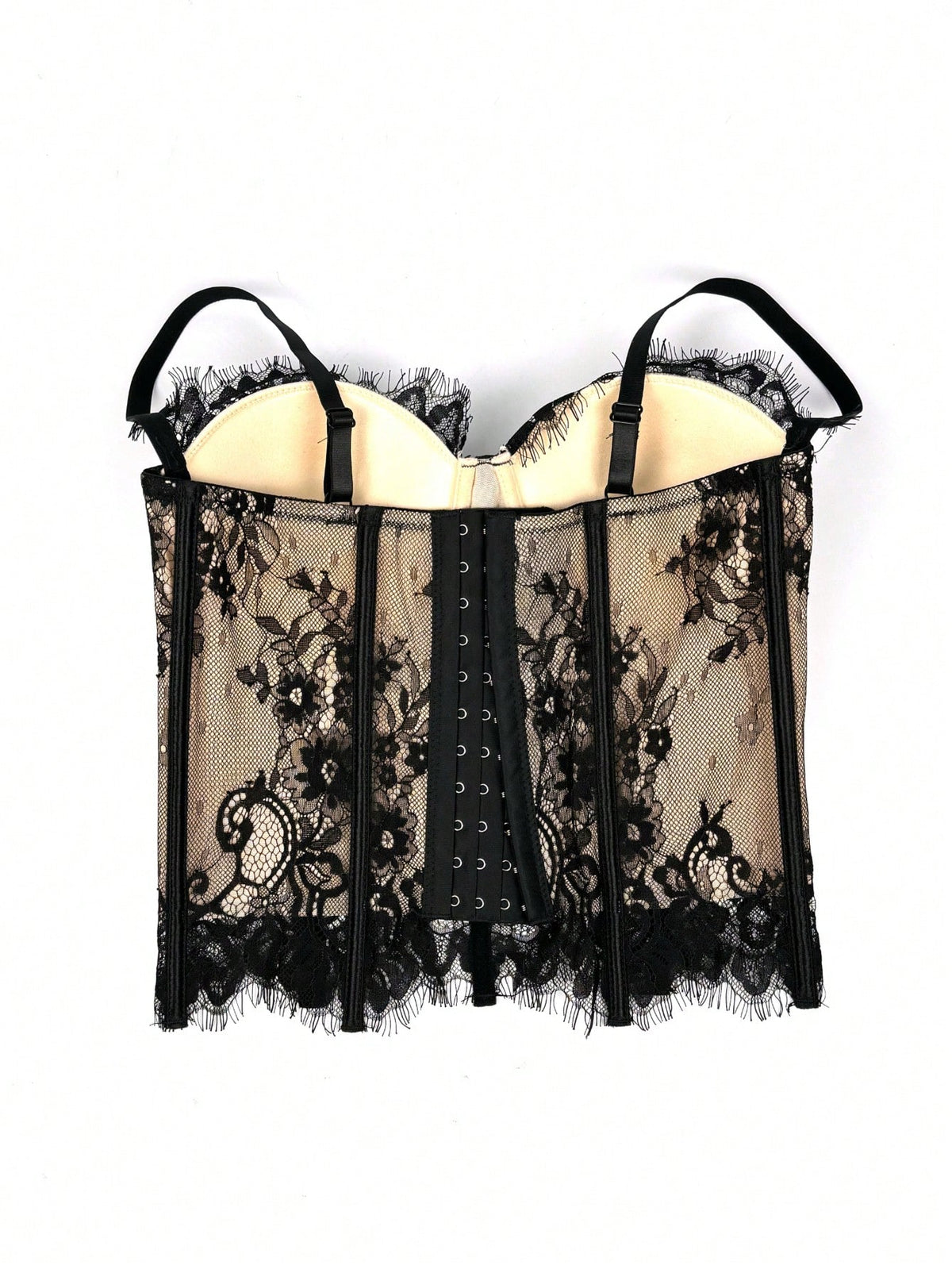 Women's Floral Lace Corset Camisole Top, Elegant & Sexy Vacation Casual Black Summer, Romantic
