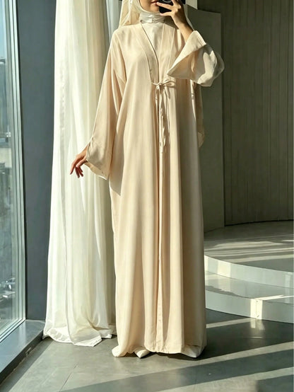 Women's Floral Print Arabic Long Robe, Casual Cardigan, Suitable For Daily And Festival Wear, Women's Long Loose Robe Vacation Fall