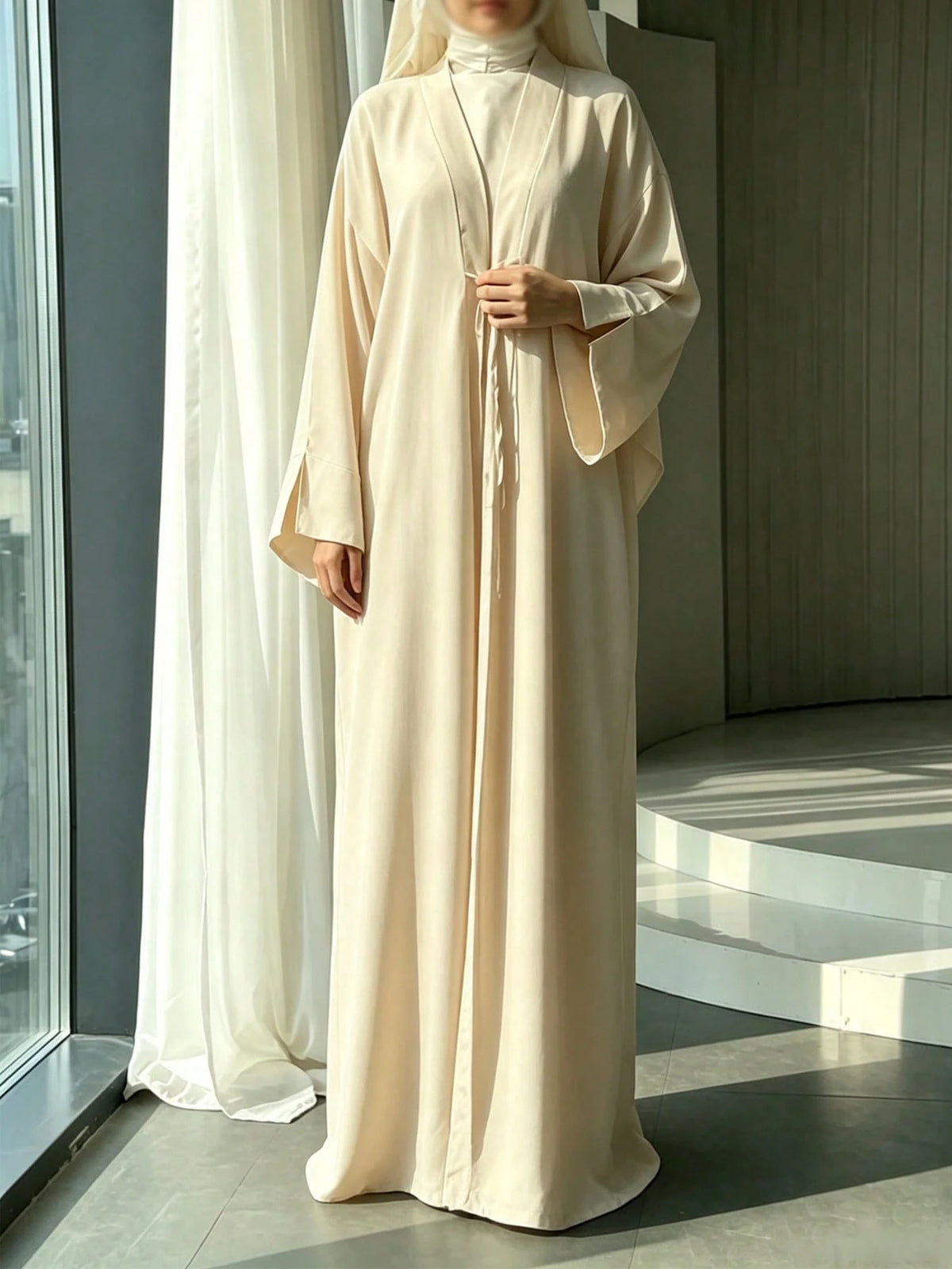 Women's Floral Print Arabic Long Robe, Casual Cardigan, Suitable For Daily And Festival Wear, Women's Long Loose Robe Vacation Fall