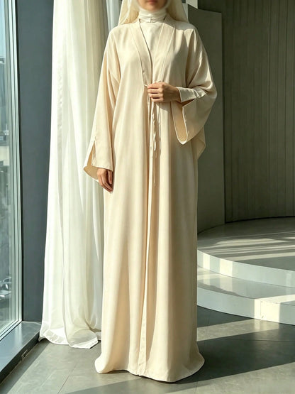 Women's Floral Print Arabic Long Robe, Casual Cardigan, Suitable For Daily And Festival Wear, Women's Long Loose Robe Vacation Fall