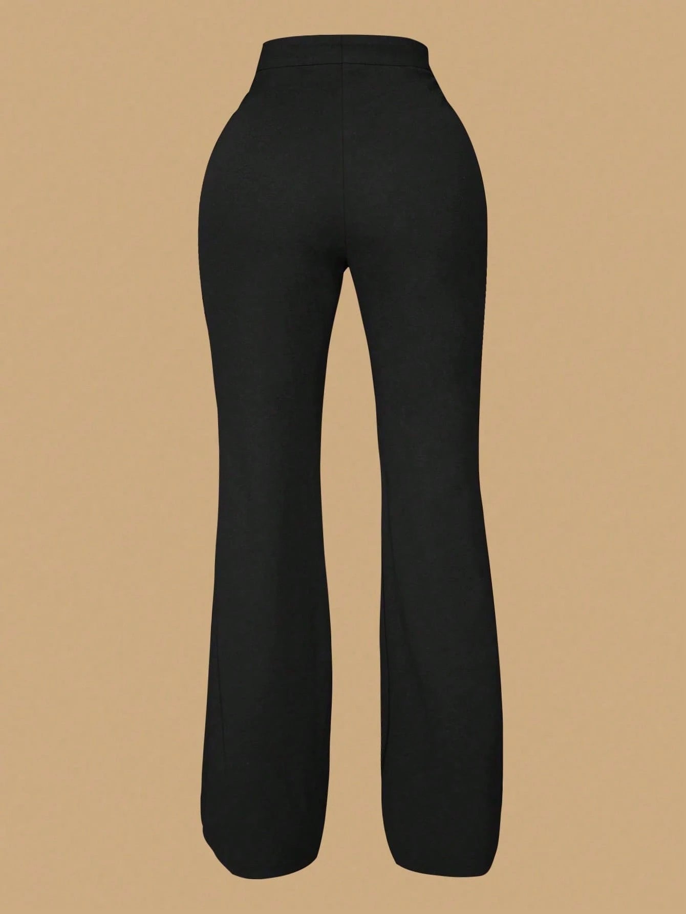 Women's High Waist Slim Fit Elegant Minimalist Office Pants, Women Apparel, Women's Bottoms Black Spring