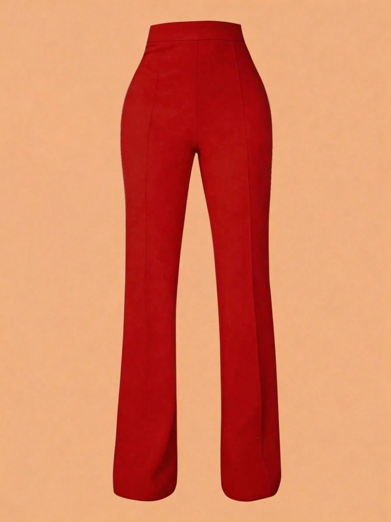 Women's High Waist Slim Fit Elegant Minimalist Office Pants, Women Apparel, Women's Bottoms Black Spring