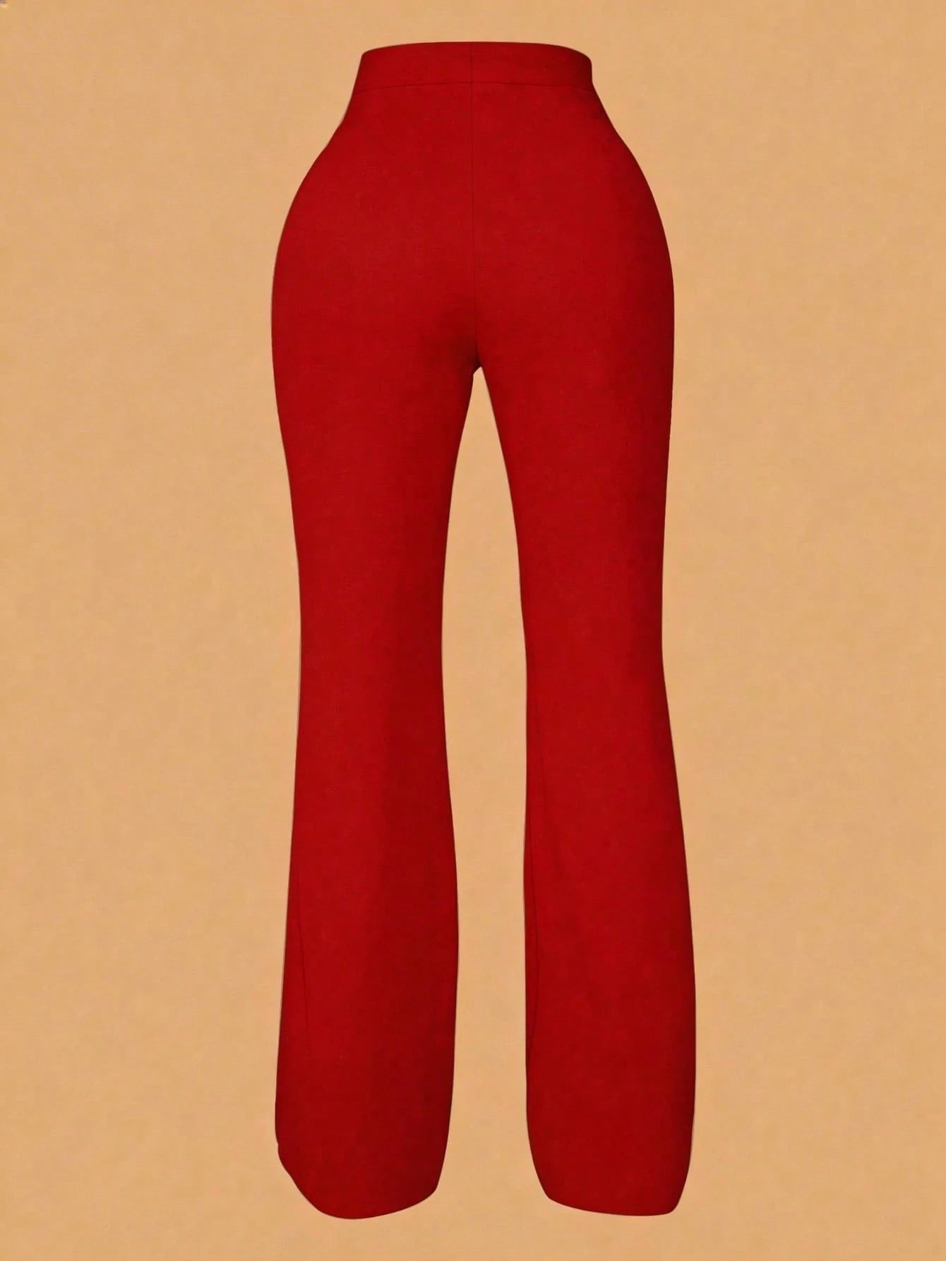 Women's High Waist Slim Fit Elegant Minimalist Office Pants, Women Apparel, Women's Bottoms Black Spring