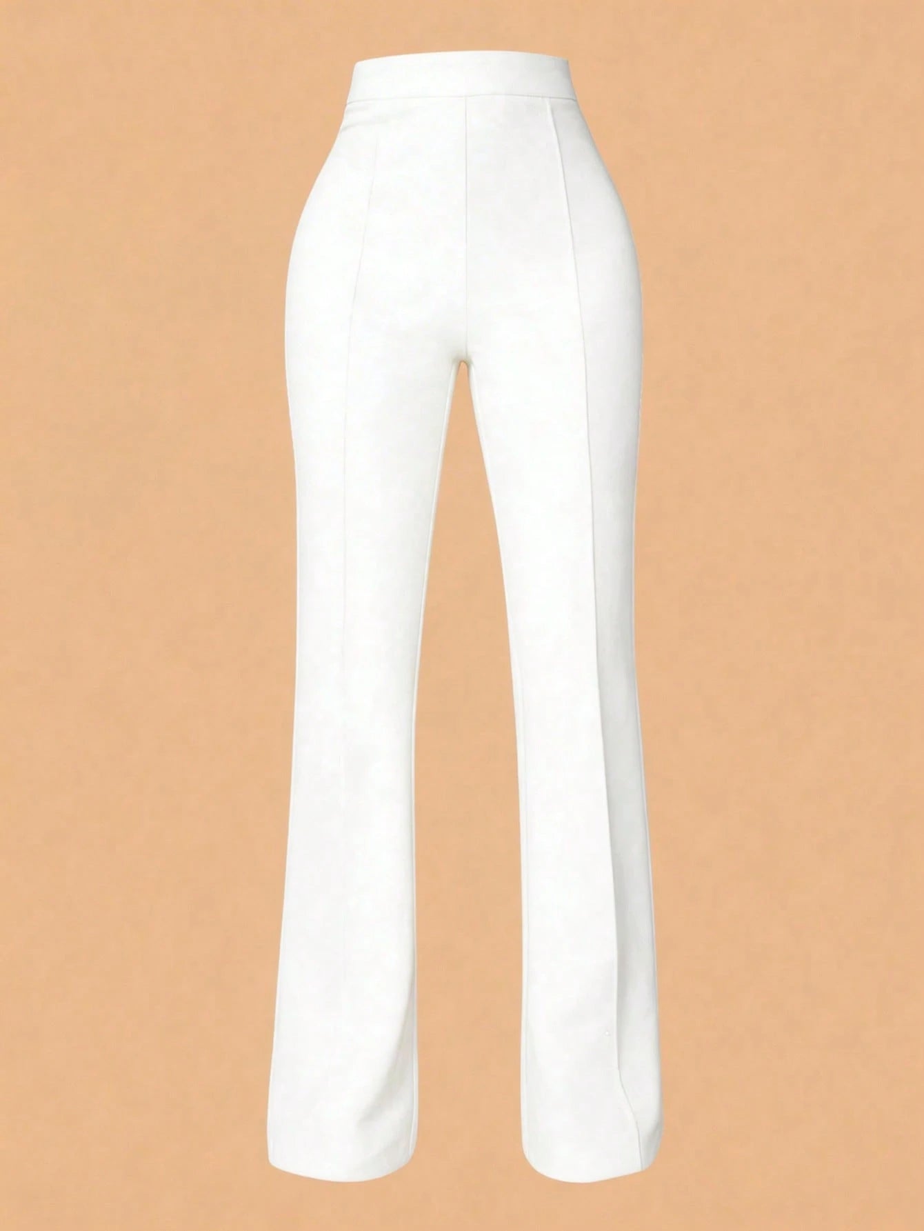 Women's High Waist Slim Fit Elegant Minimalist Office Pants, Women Apparel, Women's Bottoms Black Spring