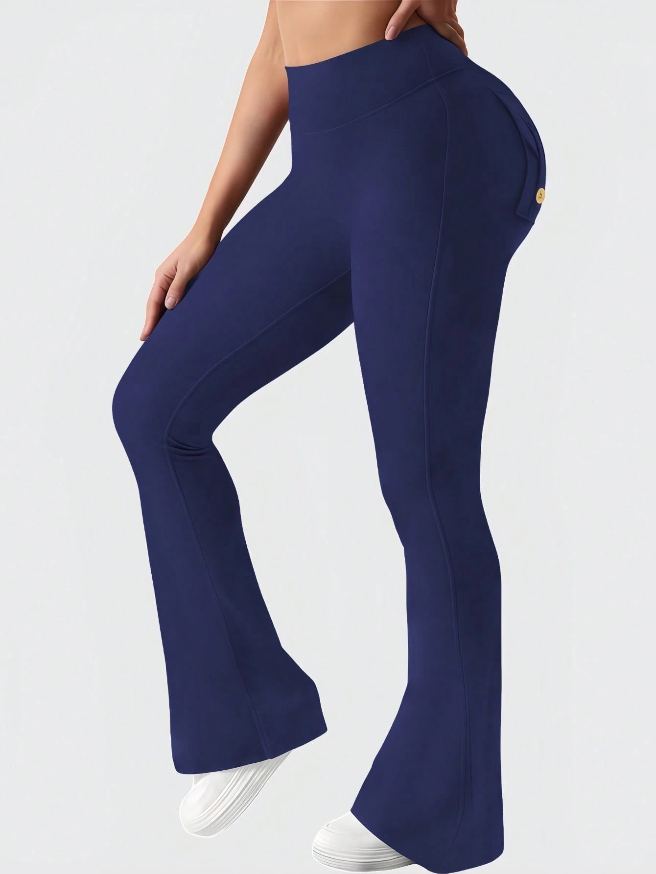 Women's Outdoor Slight-Flare Pants, Outdoor Athletic Pants With Pockets, Women's Fitted Athletic Pants, Butt-Lifting Yoga Pants (Spring/Autumn Style)
