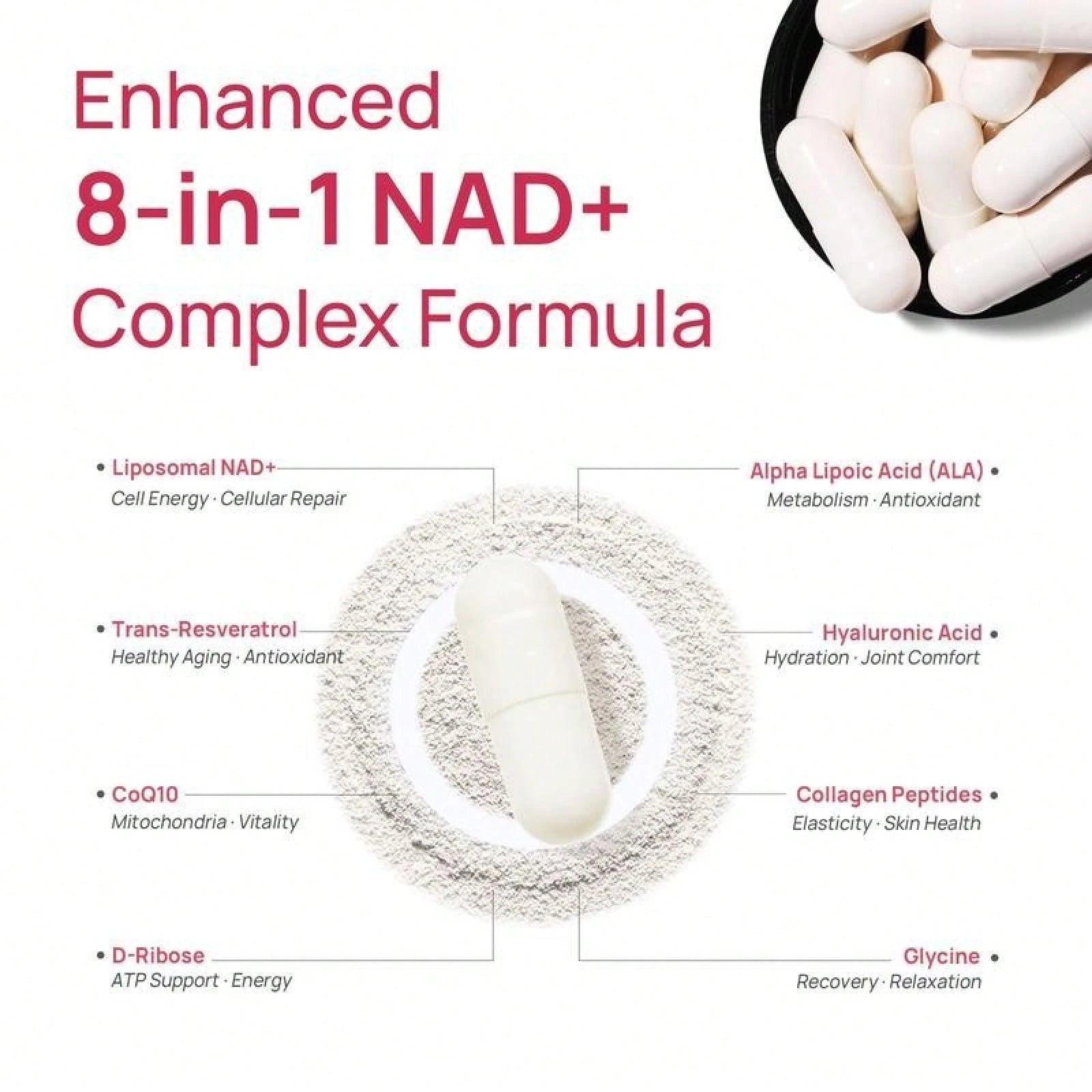 Women's Selerb NAD+ Supplement NMN Alternative Liposomal Delivery β-NAD+ 30 Days Supply