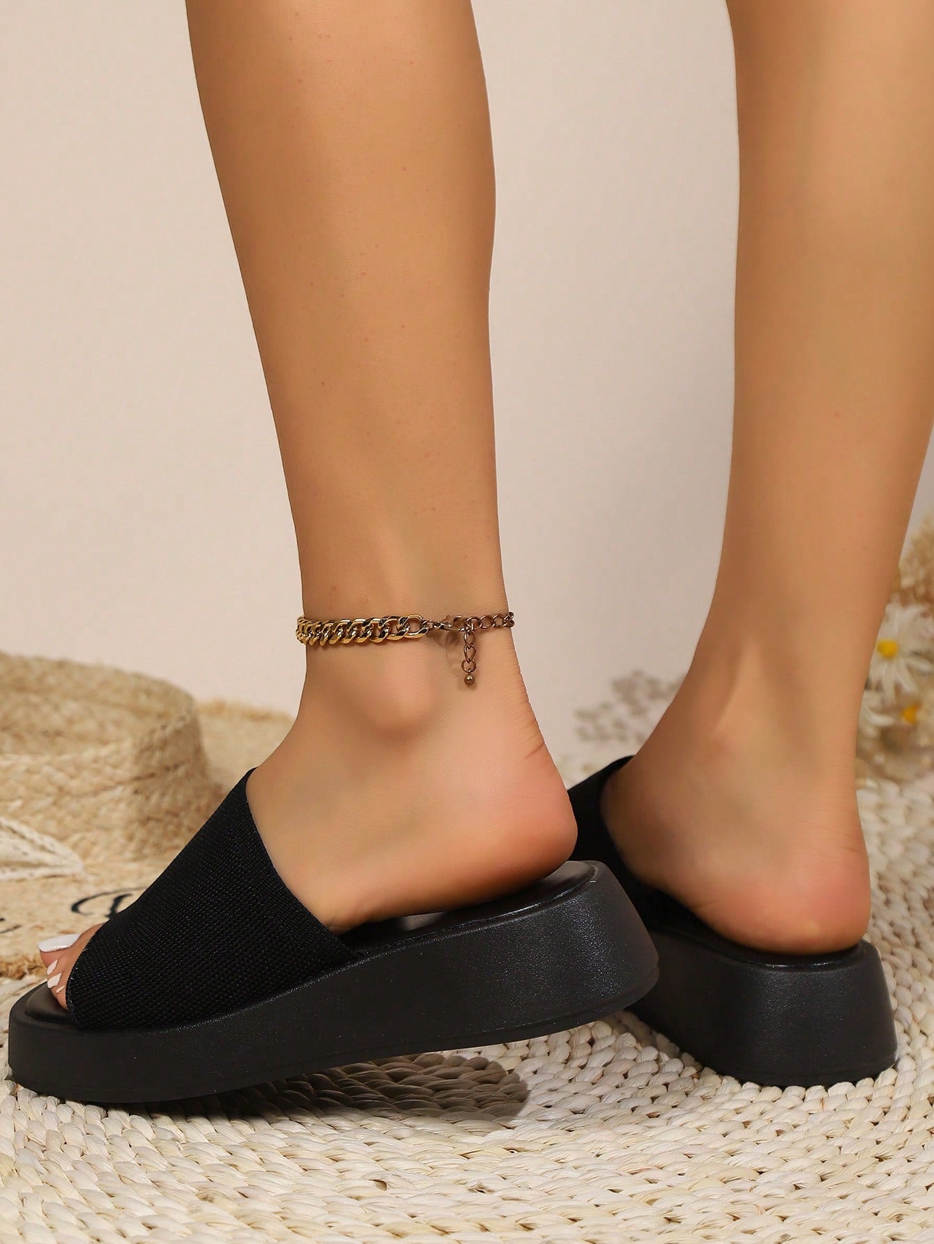Women's Summer Fashion Wedge Platform Sandals, Casual Slip-On Beach Slides For Vacation, Travel And Daily Wear