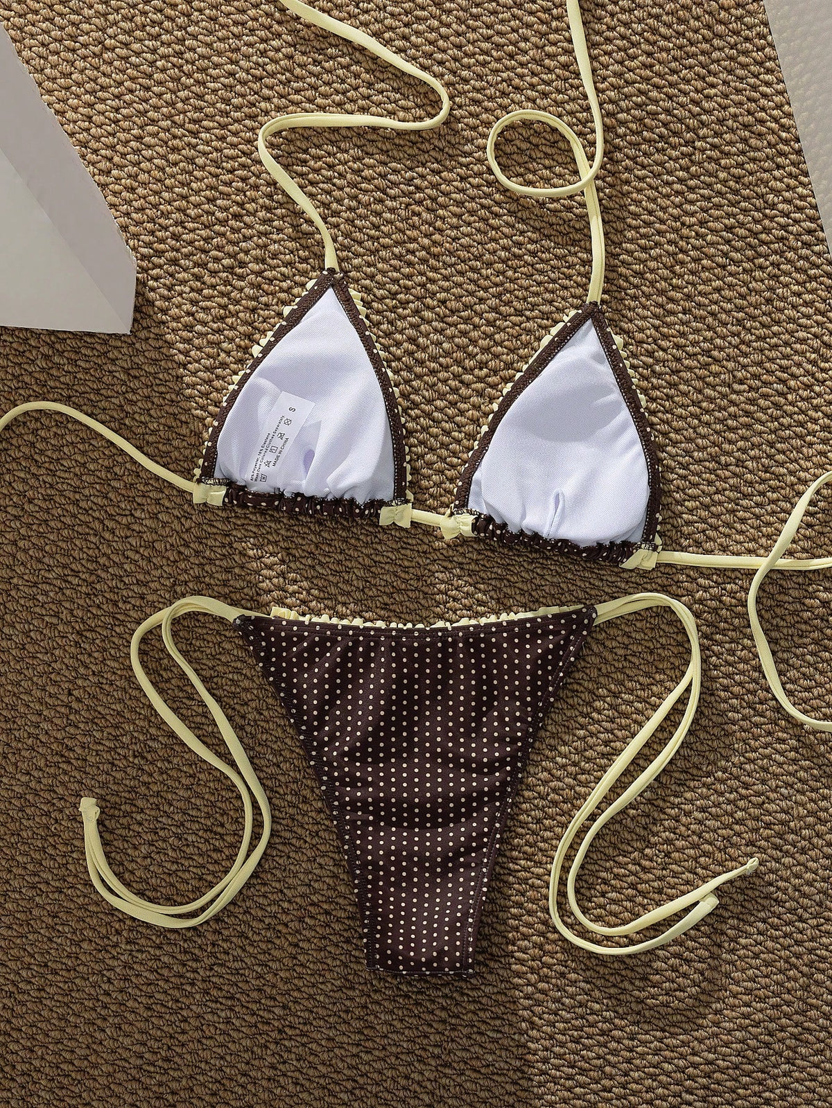 Women's Swimwear Bikini, Retro Polka Dot Gingham Fashionable Outfit OOTD/Going Out Outfits/Y2k/Vacation/Music Festival Summer Beachwear
