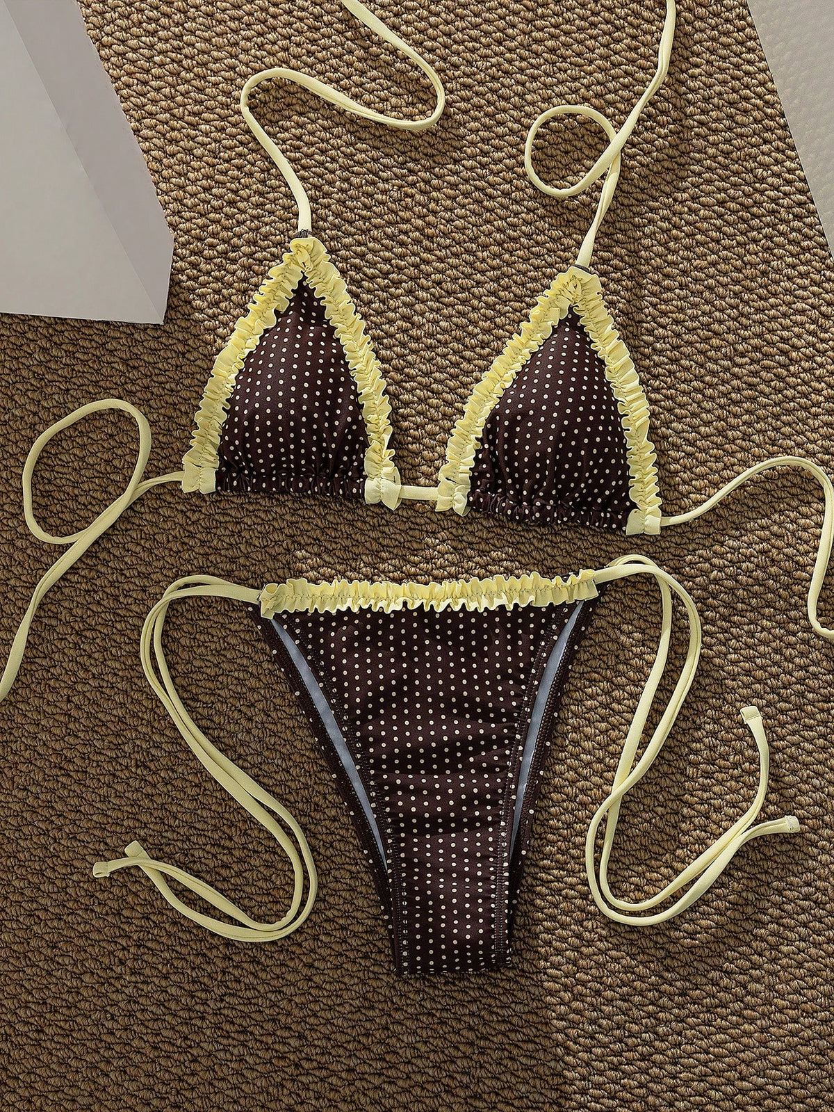 Women's Swimwear Bikini, Retro Polka Dot Gingham Fashionable Outfit OOTD/Going Out Outfits/Y2k/Vacation/Music Festival Summer Beachwear