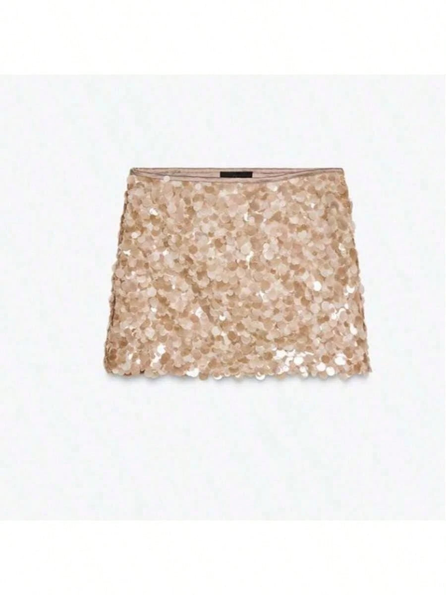 Women's Y2K Elegant Chic Shiny Mini Skirt, High Waist, Spring/Summer Party Club & Back To School
