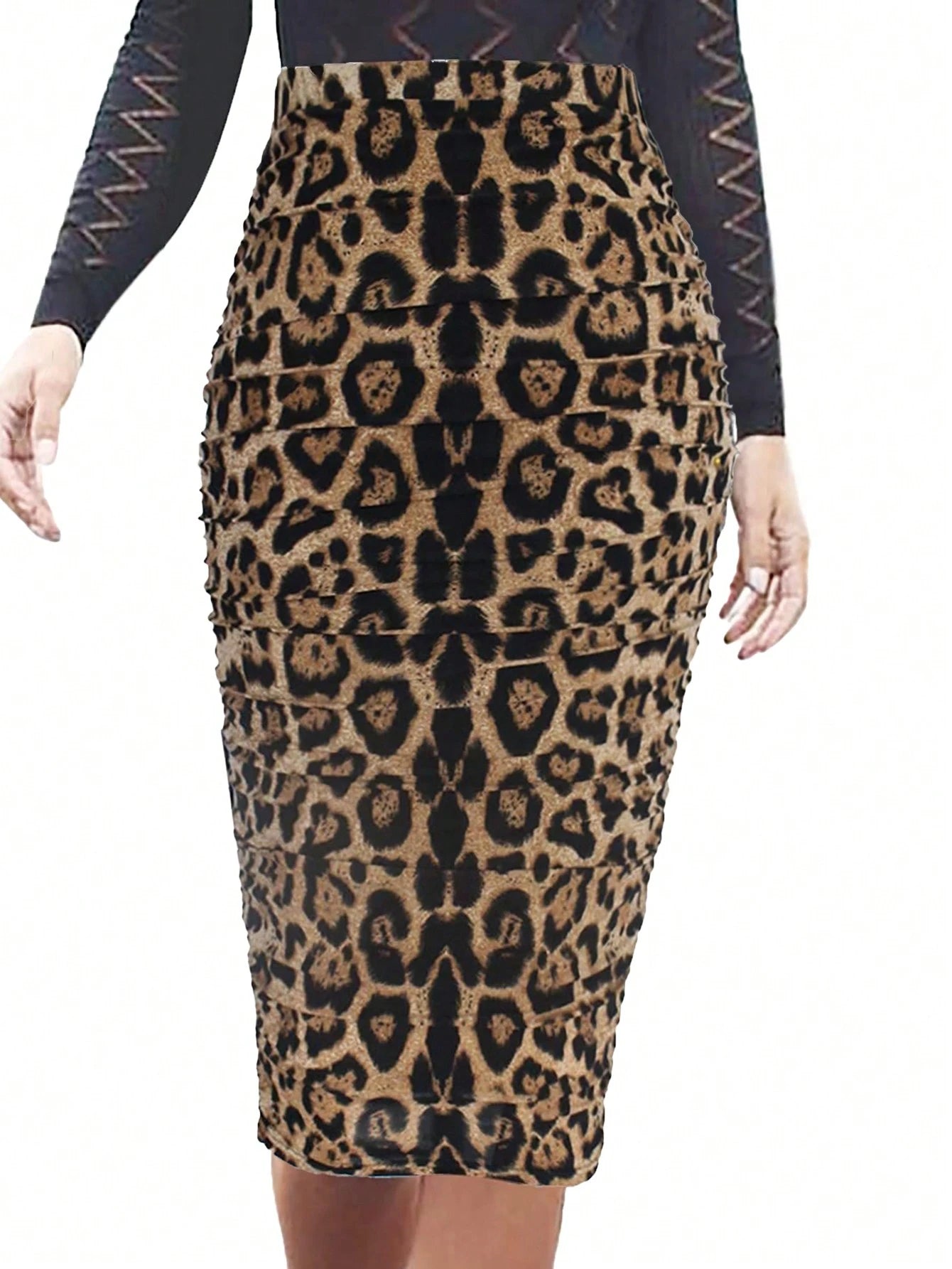 Women Summer Fashionable Leopard Print Bodycon Skirt Fall Cloth For Women