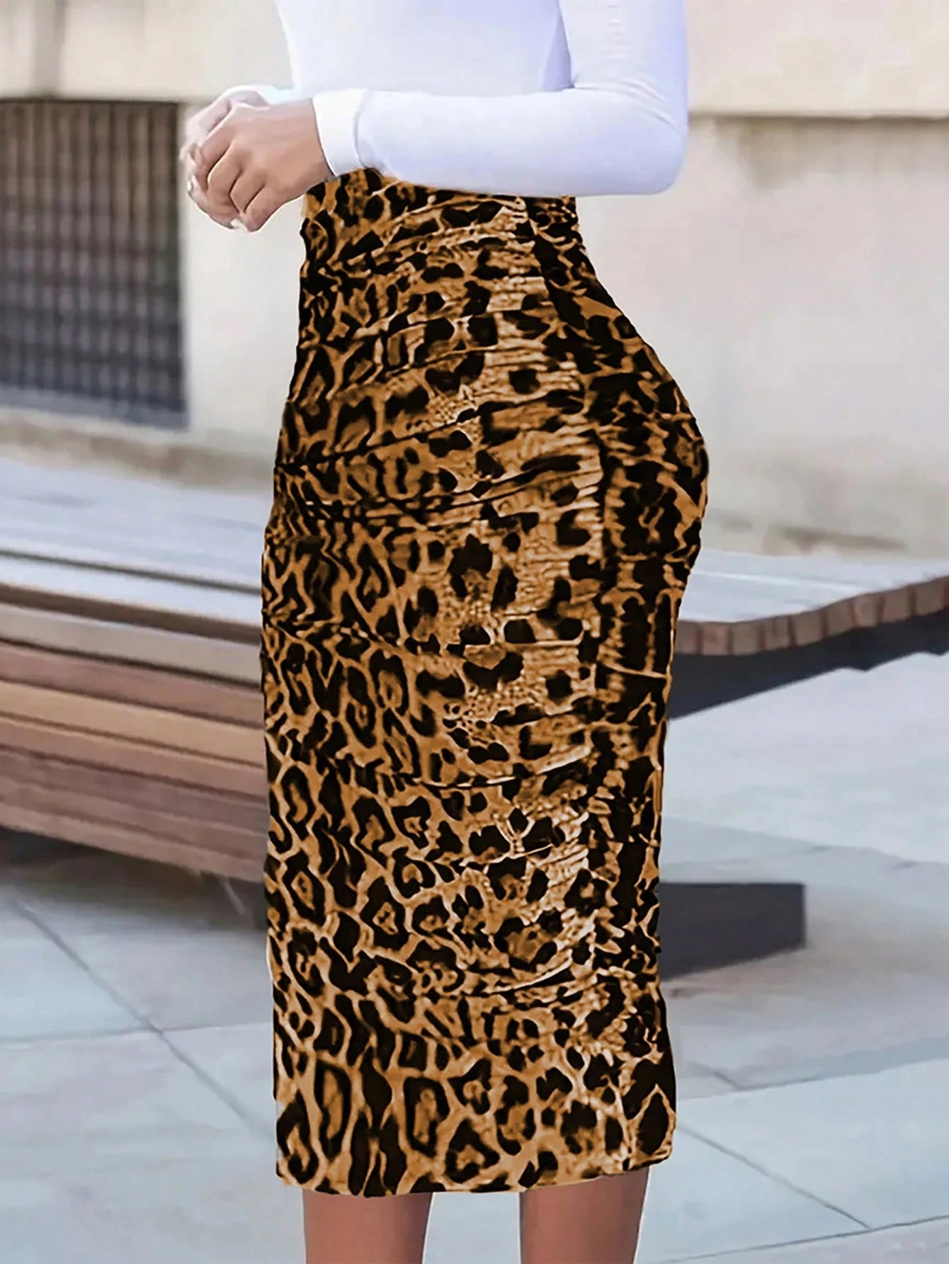 Women Summer Fashionable Leopard Print Bodycon Skirt Fall Cloth For Women