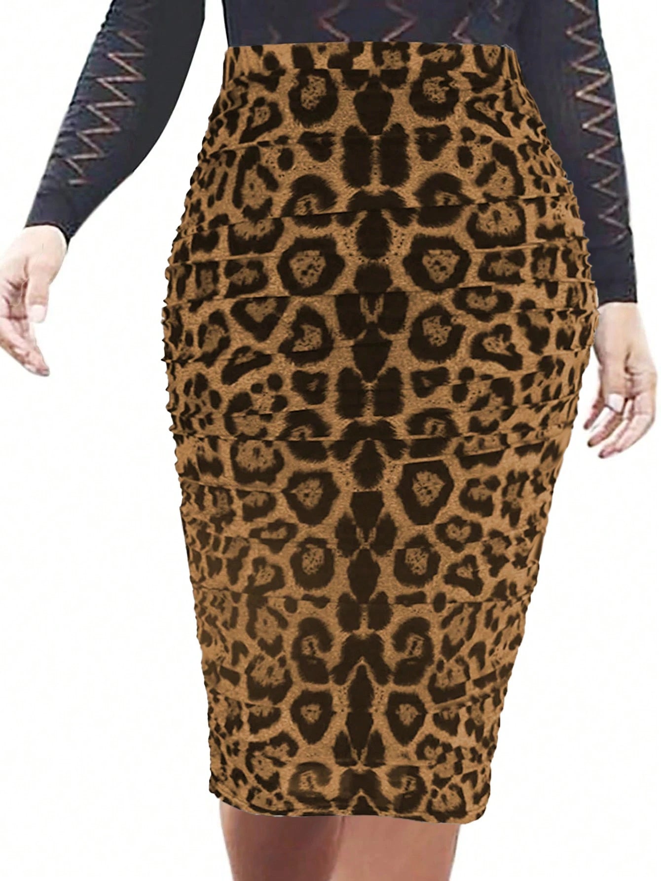 Women Summer Fashionable Leopard Print Bodycon Skirt Fall Cloth For Women