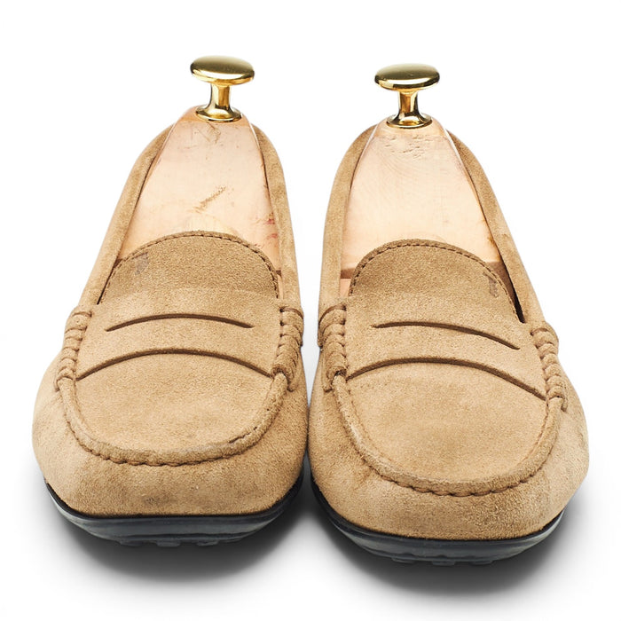 Women's Beige Suede Loafers UK 4.5 EU 37.5