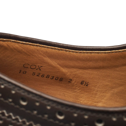 Women's 'Cox' Brown / Silver Leather Derby Brogues UK 6.5