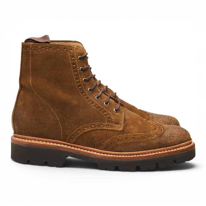 Women's 'Emmaline' Snuff Brown Suede Brogue Boots UK 5
