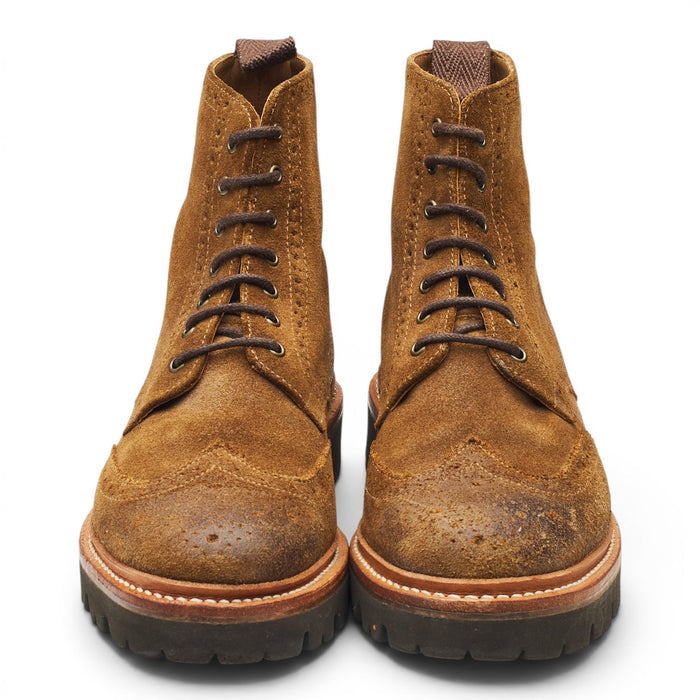 Women's 'Emmaline' Snuff Brown Suede Brogue Boots UK 5