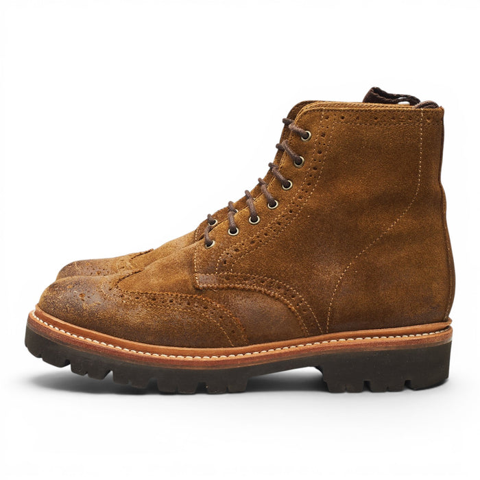 Women's 'Emmaline' Snuff Brown Suede Brogue Boots UK 5