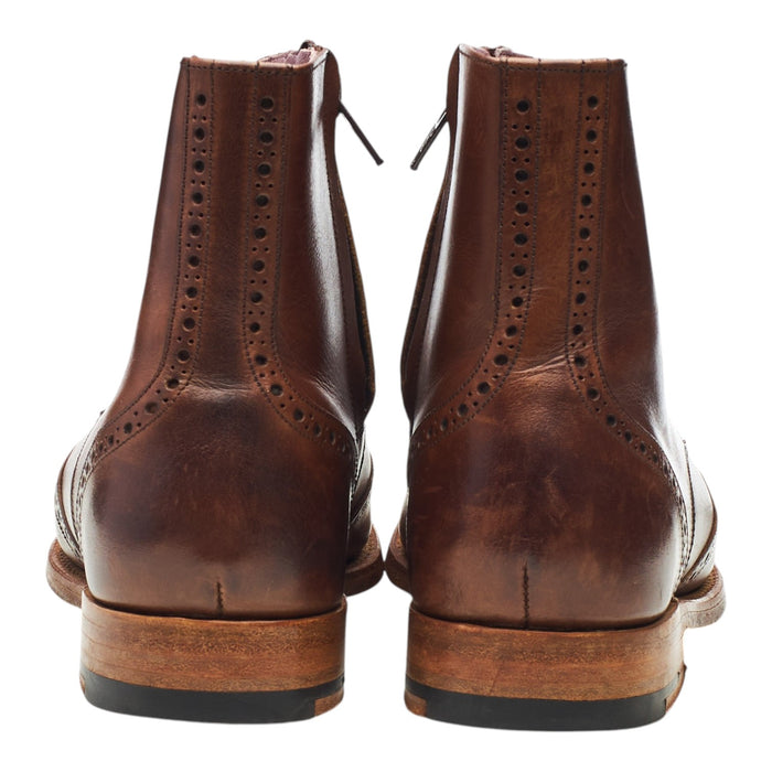 Women's 'Faye' Brown Leather Brogue Boots UK 4 D