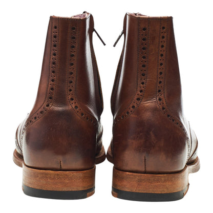 Women's 'Faye' Brown Leather Brogue Boots UK 4 D