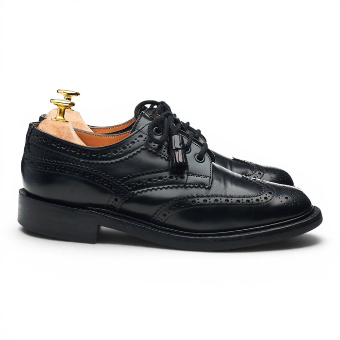 Women's 'Marianne' Black Leather Derby Brogues UK 4 D
