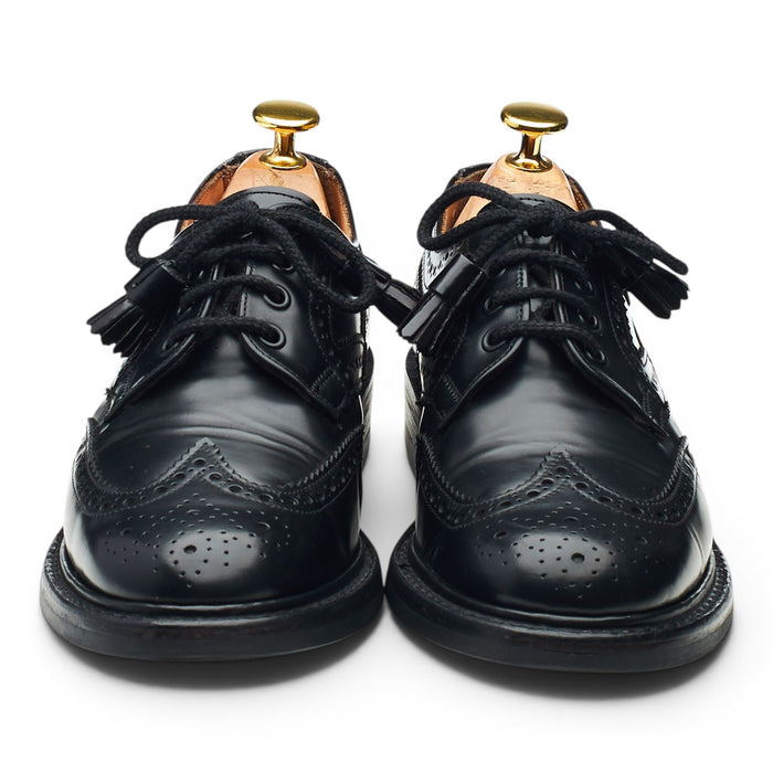 Women's 'Marianne' Black Leather Derby Brogues UK 4 D