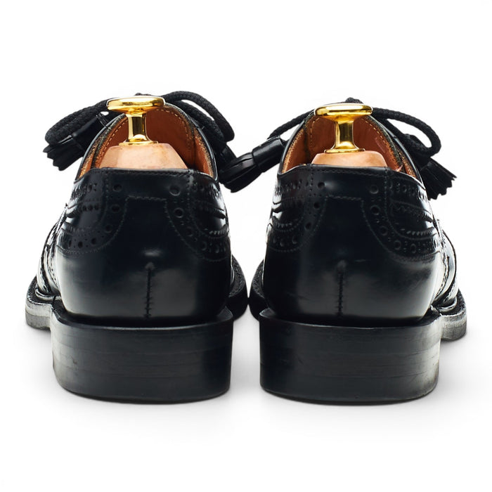 Women's 'Marianne' Black Leather Derby Brogues UK 4 D