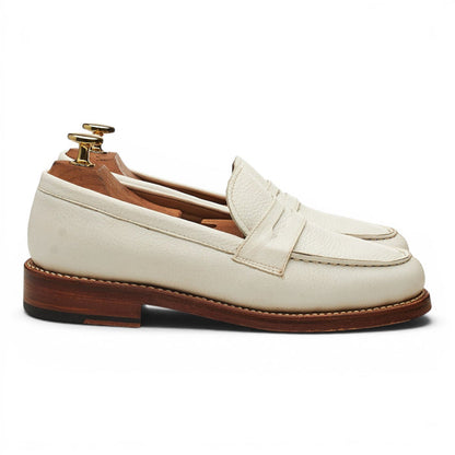 Women's 'Philippa' White Leather Loafers UK 3.5