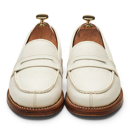 Women's 'Philippa' White Leather Loafers UK 3.5