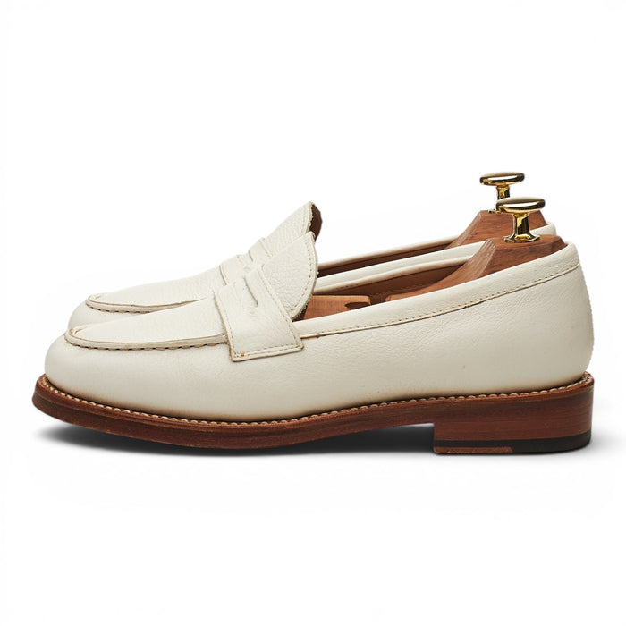 Women's 'Philippa' White Leather Loafers UK 3.5