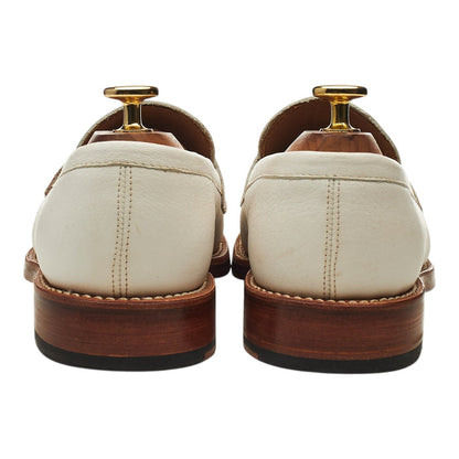Women's 'Philippa' White Leather Loafers UK 3.5