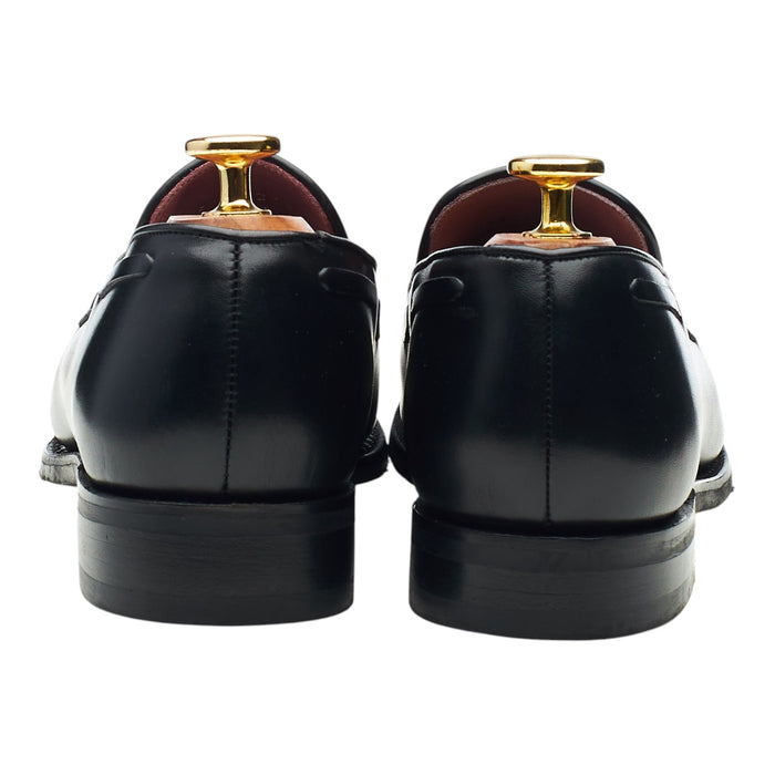 Women's 'Sienna' Black Leather Tassel Loafers UK 5 D