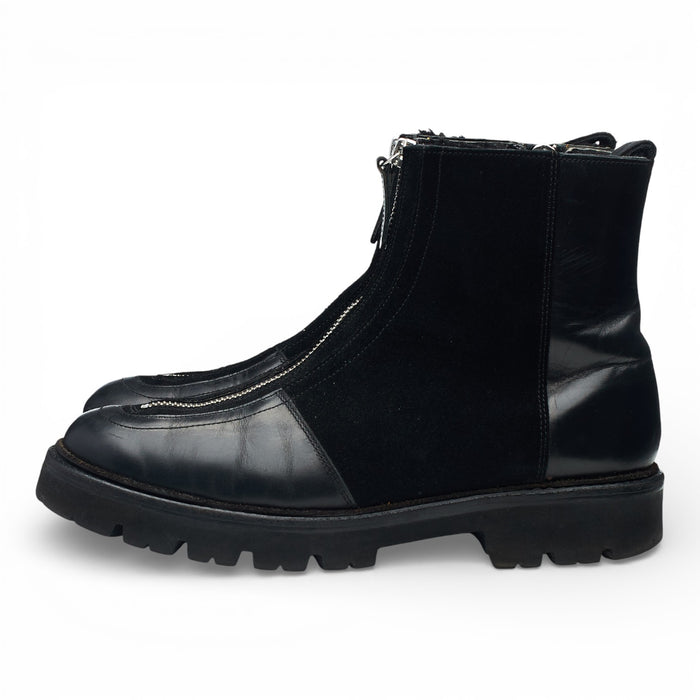Women's 'Zadie' Black Leather Zip Up Boots UK 7