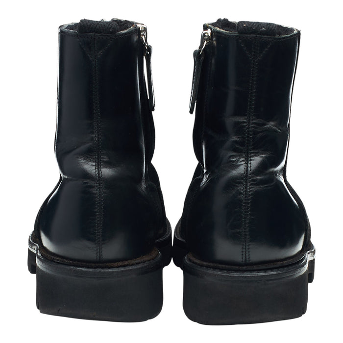 Women's 'Zadie' Black Leather Zip Up Boots UK 7
