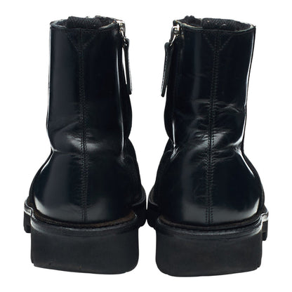 Women's 'Zadie' Black Leather Zip Up Boots UK 7