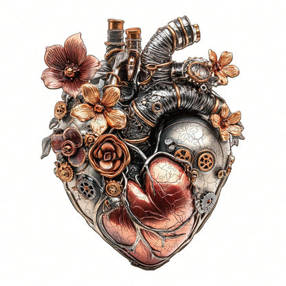 WOODBESTS 1PC Mechanical Heart Wooden Irregular Puzzle, Animal-Shaped 2D Jigsaw Toy For Kids And Adults. Educational Game, Great Gift For Party, Holiday, Christmas And Birthday. Unique Magical Desktop