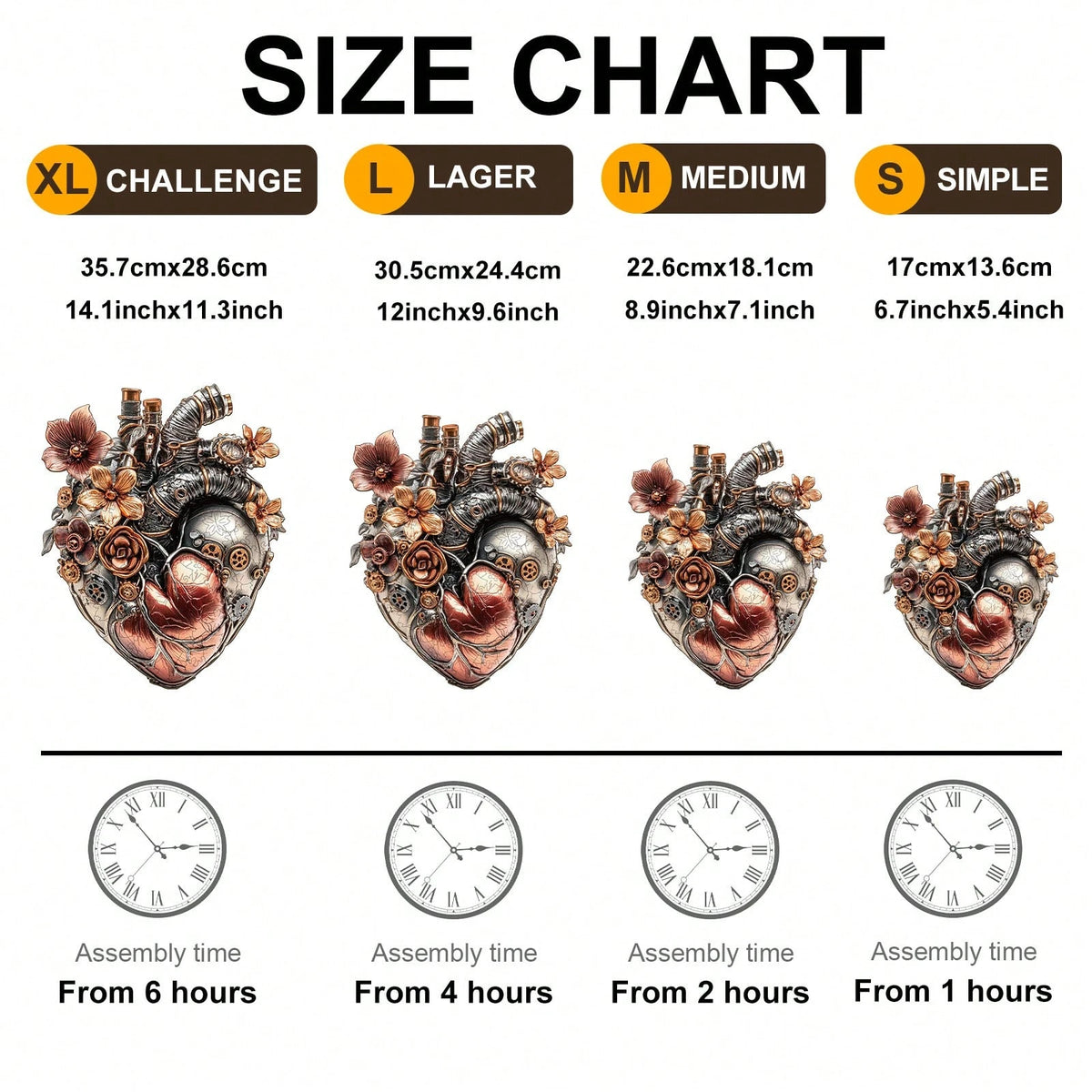 WOODBESTS 1PC Mechanical Heart Wooden Irregular Puzzle, Animal-Shaped 2D Jigsaw Toy For Kids And Adults. Educational Game, Great Gift For Party, Holiday, Christmas And Birthday. Unique Magical Desktop