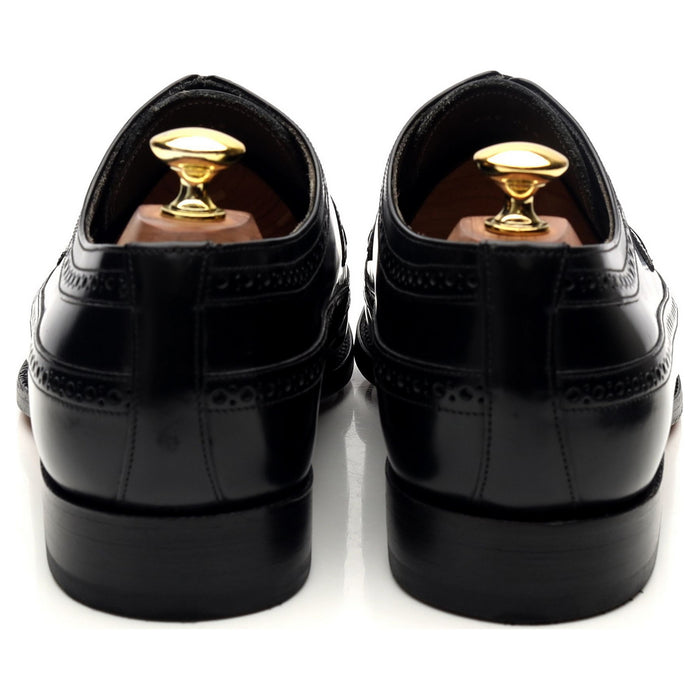 'Woodbridge' Black Leather Derby Brogues UK 8 G