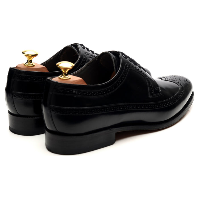 'Woodbridge' Black Leather Derby Brogues UK 8 G