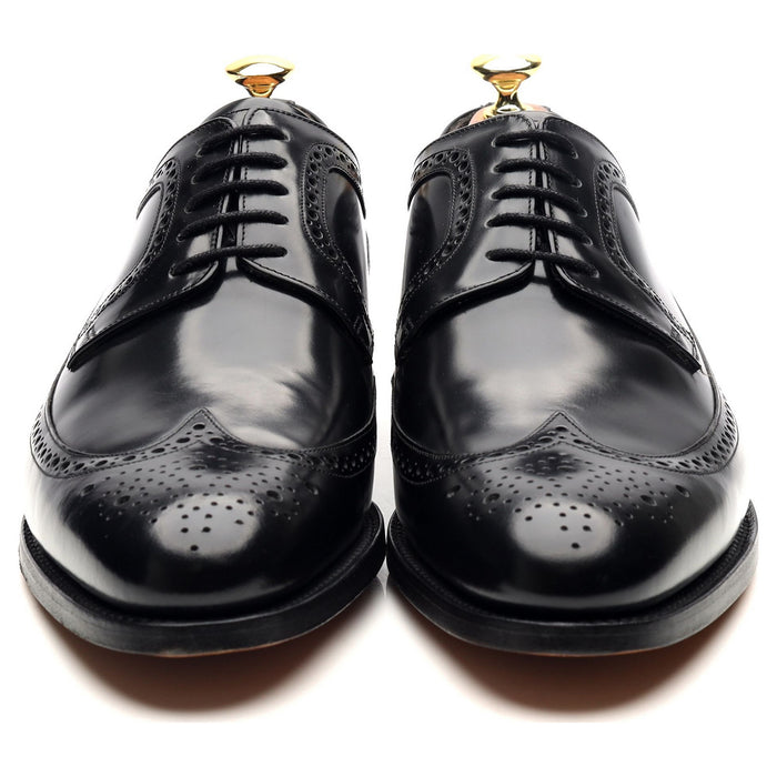 'Woodbridge' Black Leather Derby Brogues UK 8 G