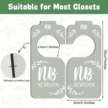 Wooden Baby Wardrobe Divider, Double-Sided Colorful Design, Suitable For Baby Room Decor, Can Separate Different Sizes Of Hangers, Ideal Gift For Christmas, Halloween, Thanksgiving