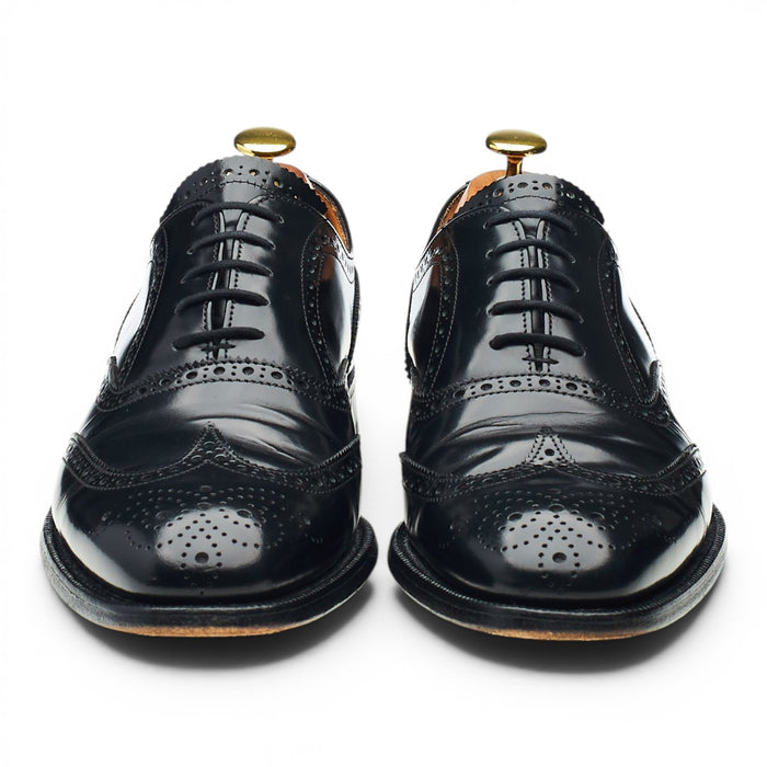 'Woodstock' Black Leather Oxford Brogues UK 8 F