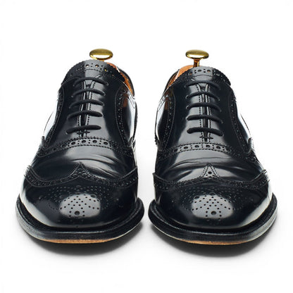'Woodstock' Black Leather Oxford Brogues UK 8 F