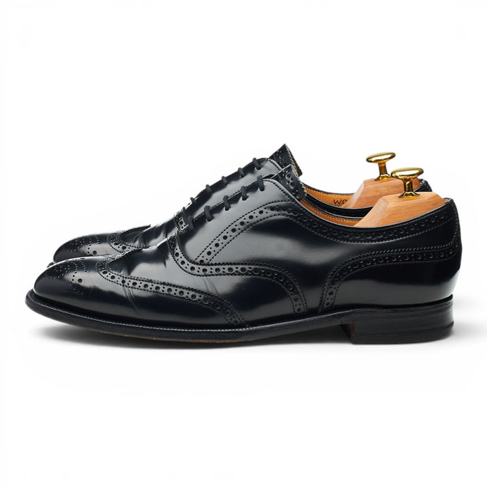 'Woodstock' Black Leather Oxford Brogues UK 8 F