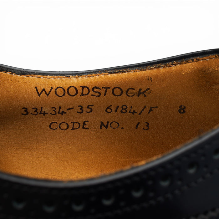 'Woodstock' Black Leather Oxford Brogues UK 8 F