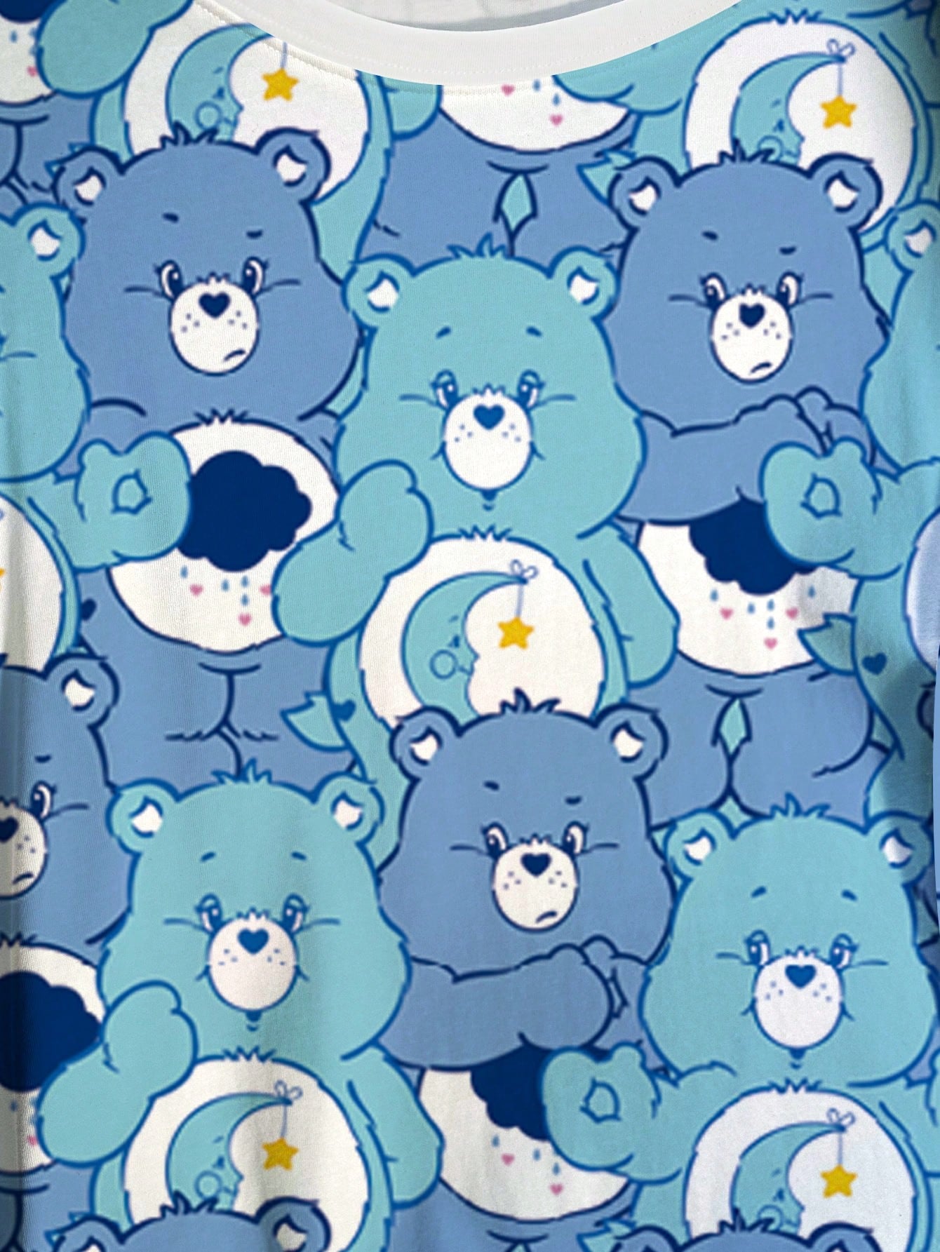 X Care Bears Plus Size Women's Cartoon Bear Print Round Neck Short Sleeve Casual T-Shirt