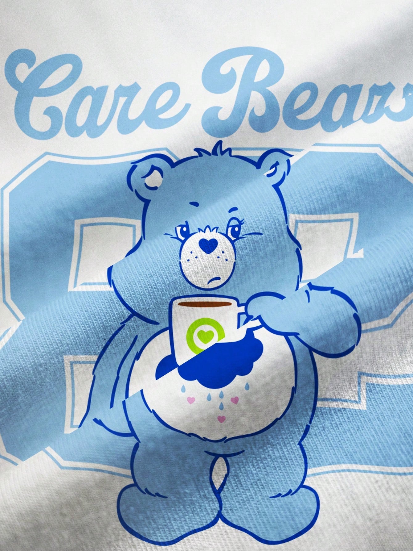 X Care Bears Plus Size Women's Crew Neck Letter Cartoon Print Casual Versatile Daily Short Sleeve T-Shirt