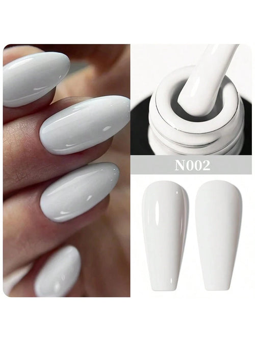 XEIJAYI 1pc 7.3ml, White Gel Nail Polish, Soak-Off UV/LED Compatible Nail Art Gel Polish, For Salon And Home DIY Manicure