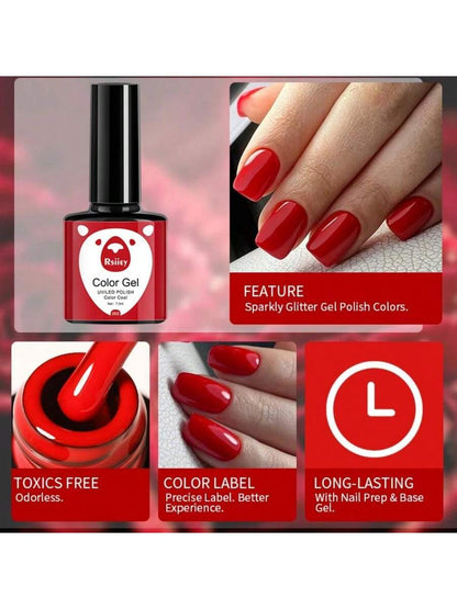 XEIJAYI 1pc 7.3ml, White Gel Nail Polish, Soak-Off UV/LED Compatible Nail Art Gel Polish, For Salon And Home DIY Manicure